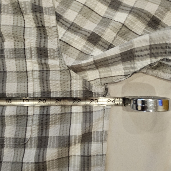 Patagonia Mens Short Sleeve Organic Cotton Seersucker Shirt Size L - Picture 5 of 6